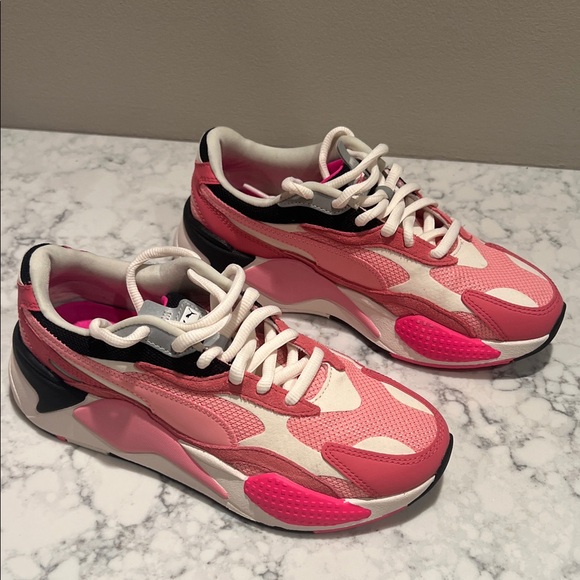 Puma Pink and Cream Athletic Sneakers - Picture 2 of 5